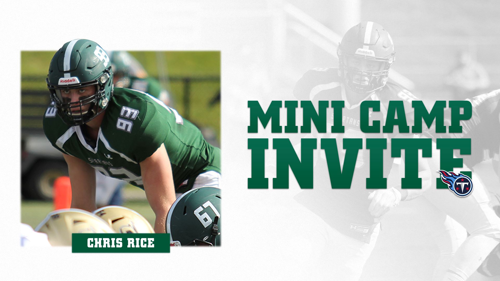 Castleton's Chris Rice Invited to Tennessee Titans Rookie Mini Camp