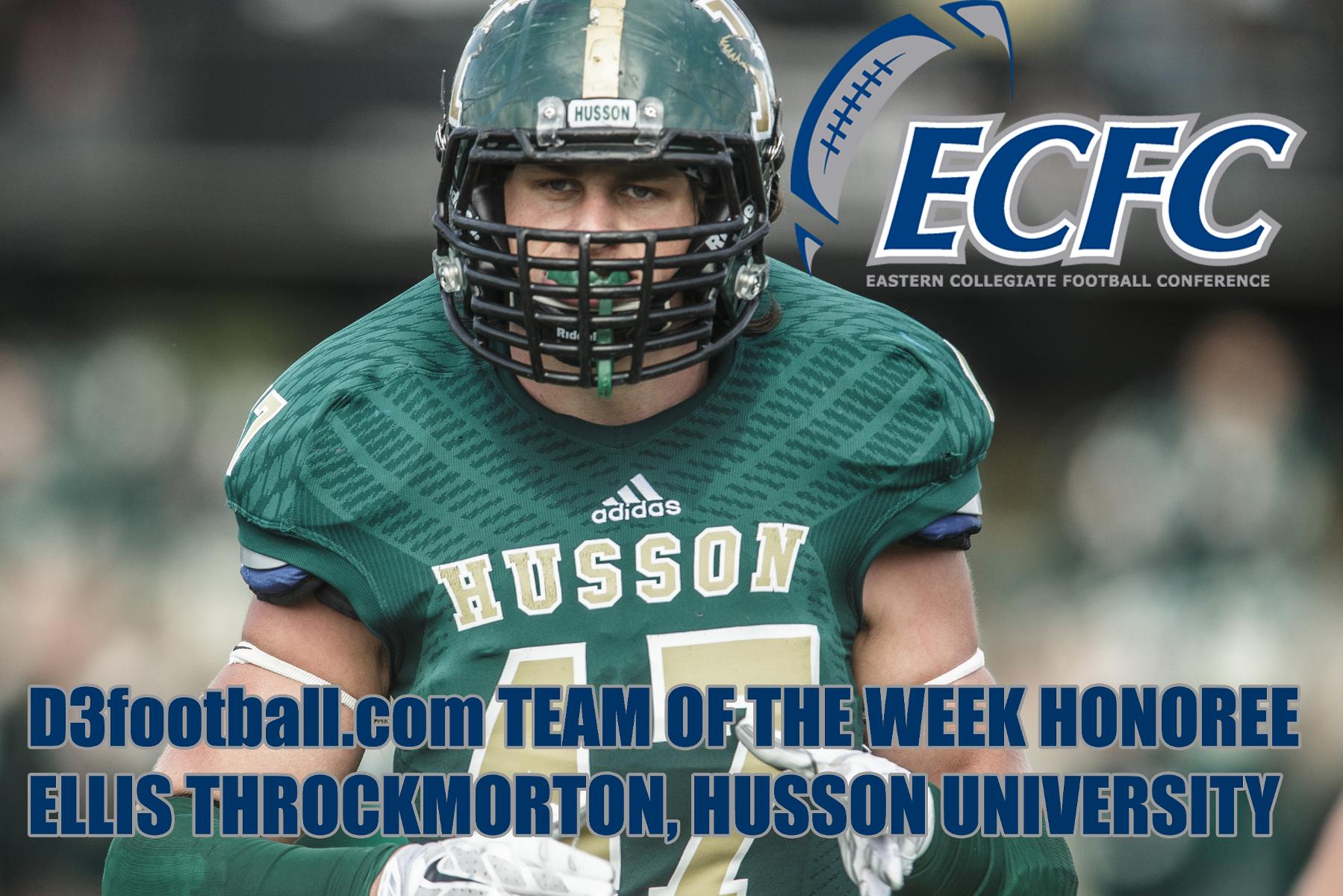 Husson's Throckmorton Selected to D3football.com Team of the Week